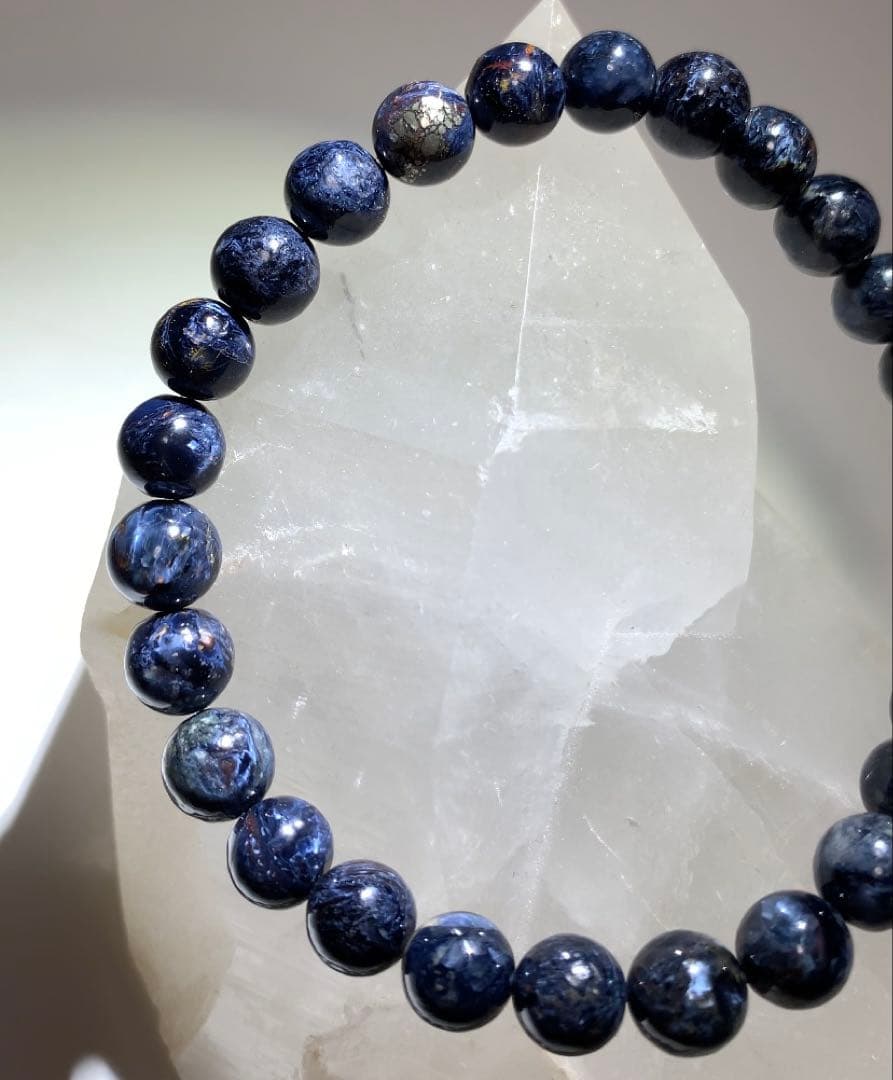 ⭐️希少石⭐️ブルーピーターサイト　ブレスレット　テンペストストーン