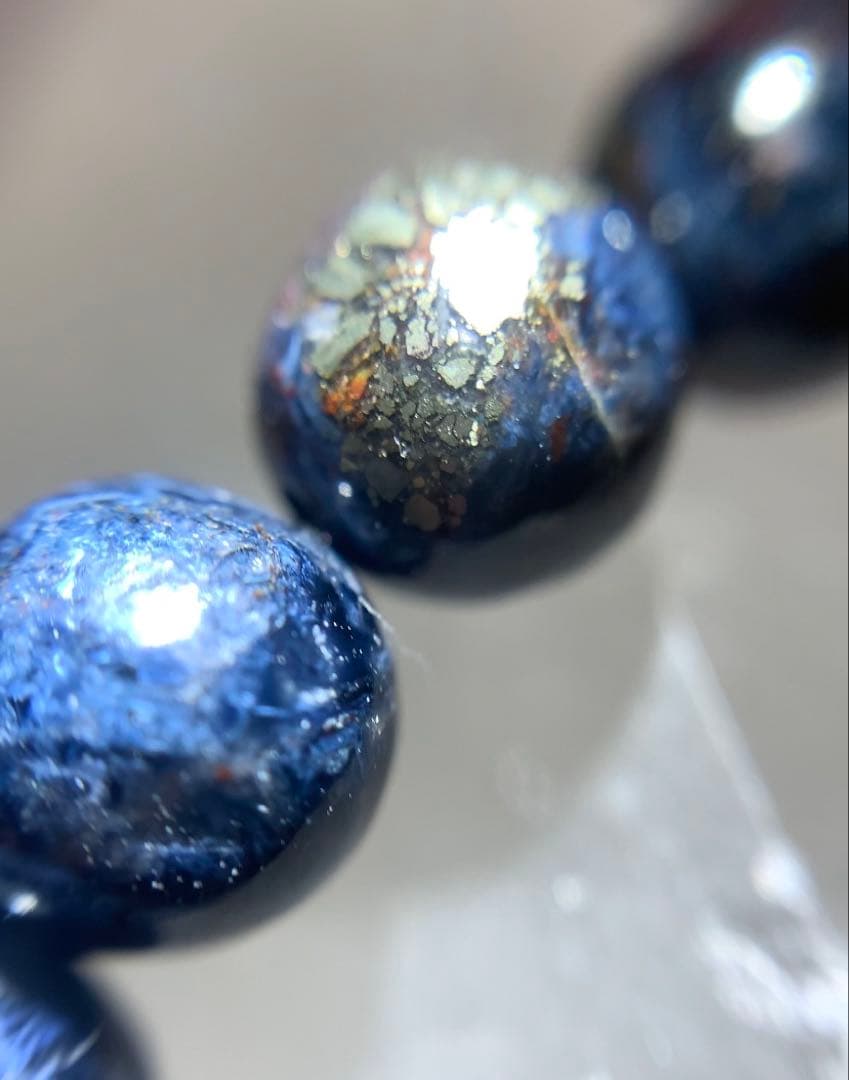 ⭐️希少石⭐️ブルーピーターサイト　ブレスレット　テンペストストーン