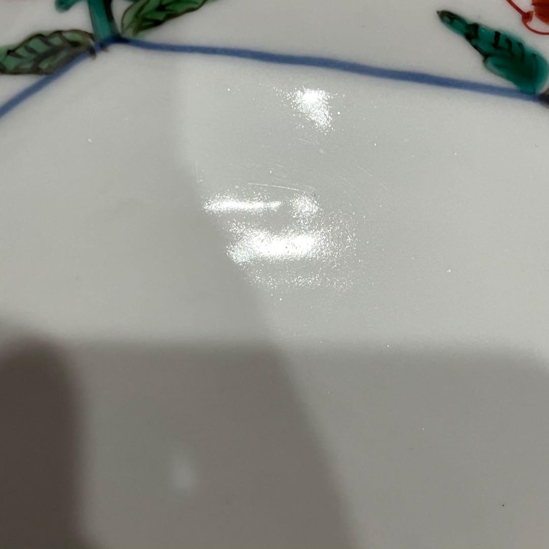 【新品】正木春蔵 色絵染附 牡丹文八角皿 3枚セット