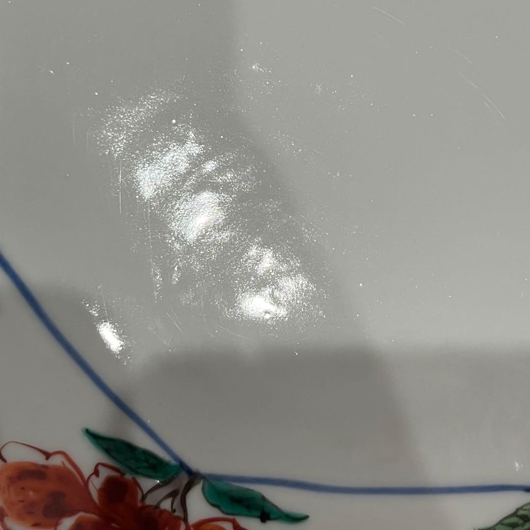 【新品】正木春蔵 色絵染附 牡丹文八角皿 3枚セット