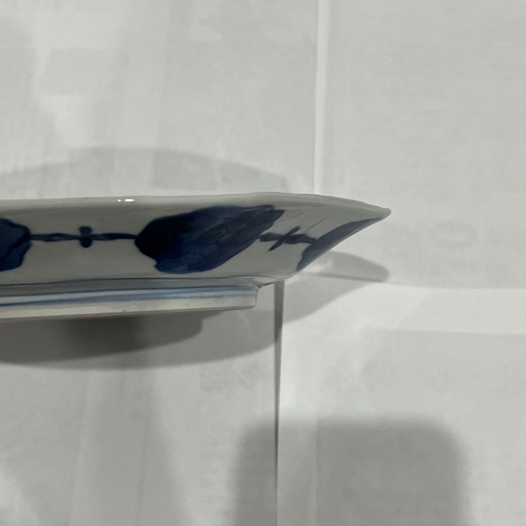 【新品】正木春蔵 色絵染附 牡丹文八角皿 3枚セット