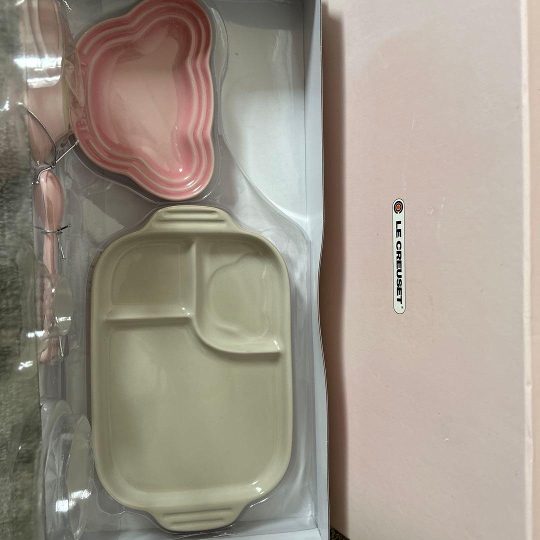 【未使用品】LE CREUSET お食い初め7点セット ミルキーピンク レシピ付
