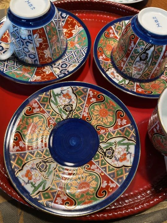 有田焼　伊万里　仁祥窯　カップ&ソーサー　3客