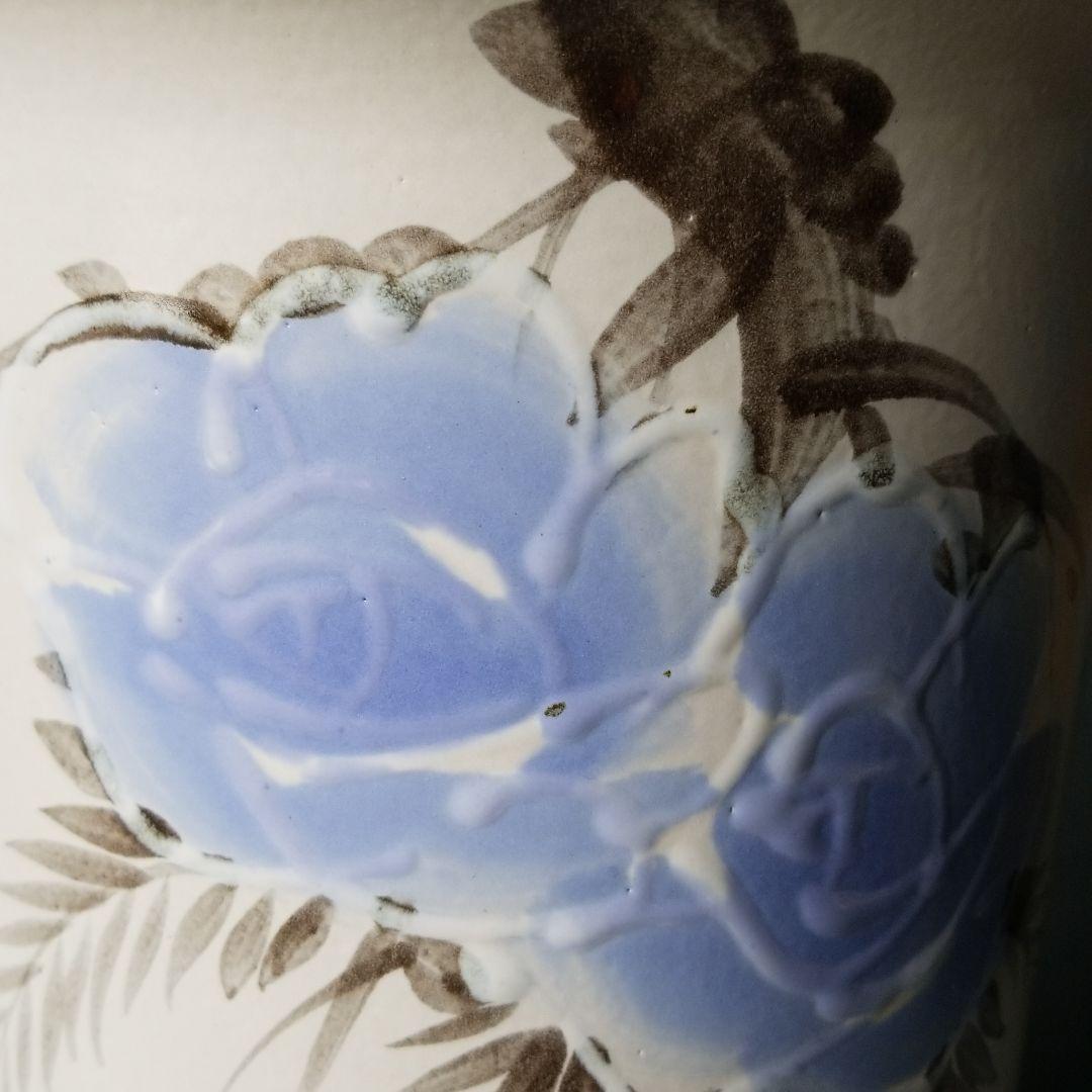 信楽焼傘立て  花絵 高さ４８cm