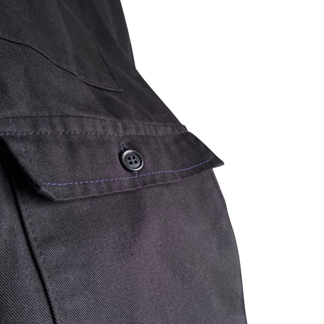 70s80s Euro vintage ブラック コットンツイルワークジャケット