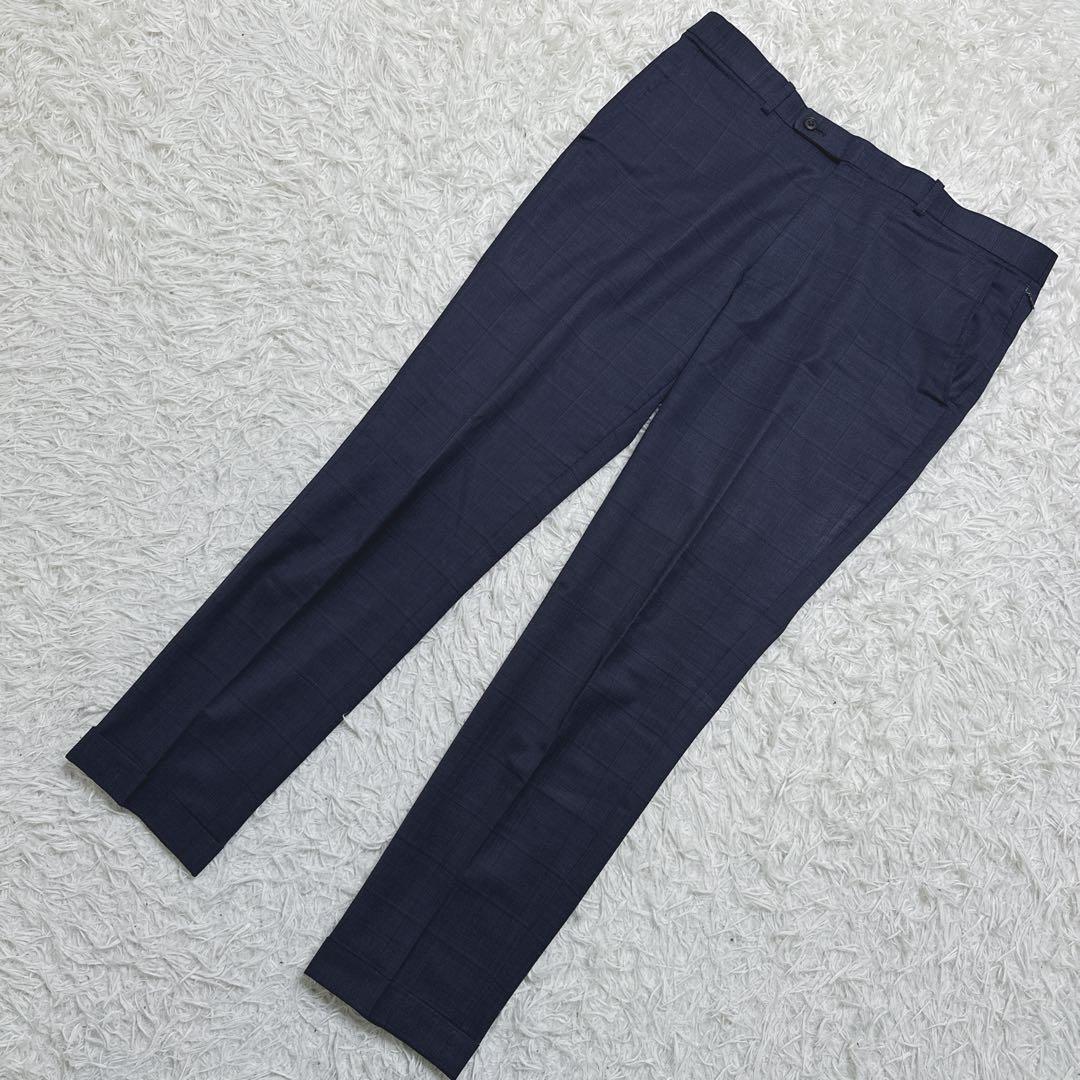 ✨美品✨　タカキュー　スーツ　３ピース　ネイビー　グレンチェック　170　AB