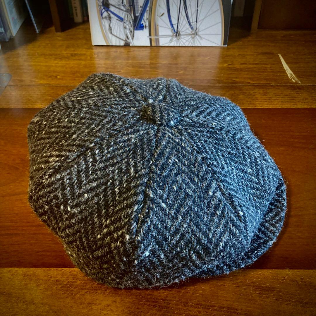 美品JamesLock ドネガルツイード8枚はぎキャスケットイギリス王室御用達