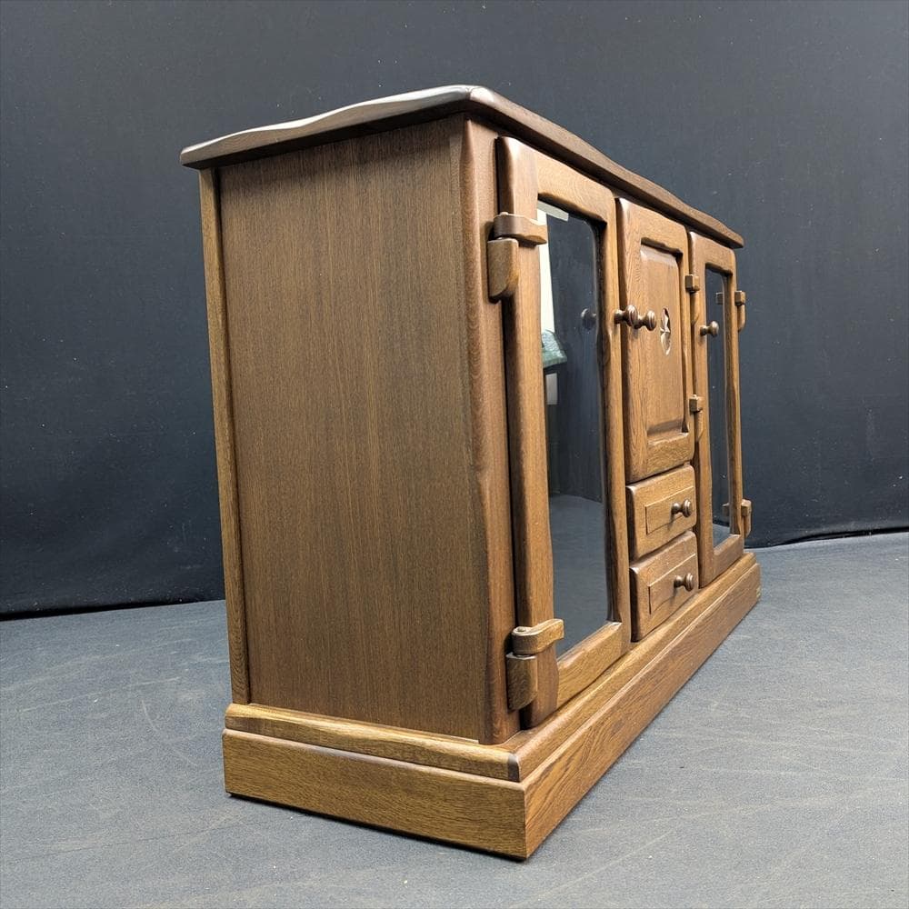 河本家具　オーク　無垢　サイドボード　リビングボード　キャビネット　飾り棚