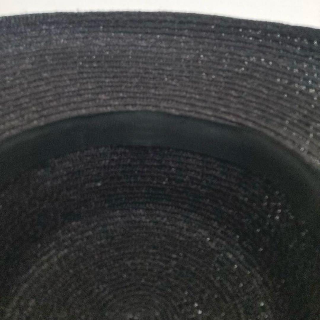 しおり様★イタリア製 GREVI フロントリボン ストローハット 麦わら帽子　黒