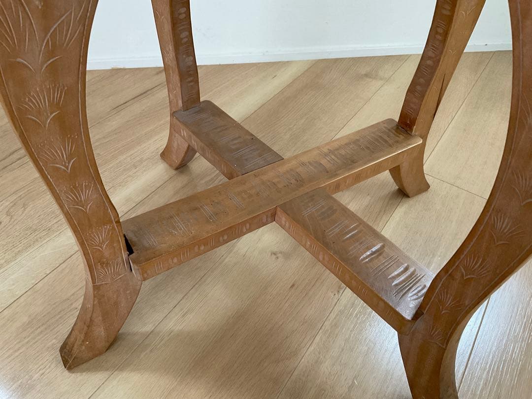 軽井沢彫り　桜彫刻　ダイニングチェア　椅子　イス　軽井沢彫　伝統工芸品