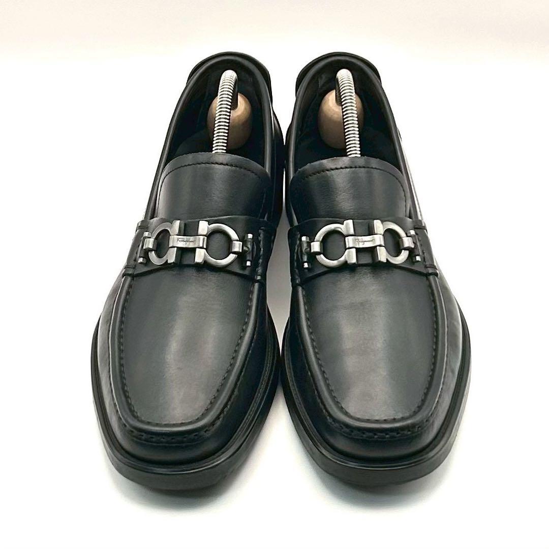 美品✨ フェラガモ 【24.5】 ビットローファー ガンチーニ ブラック 革靴