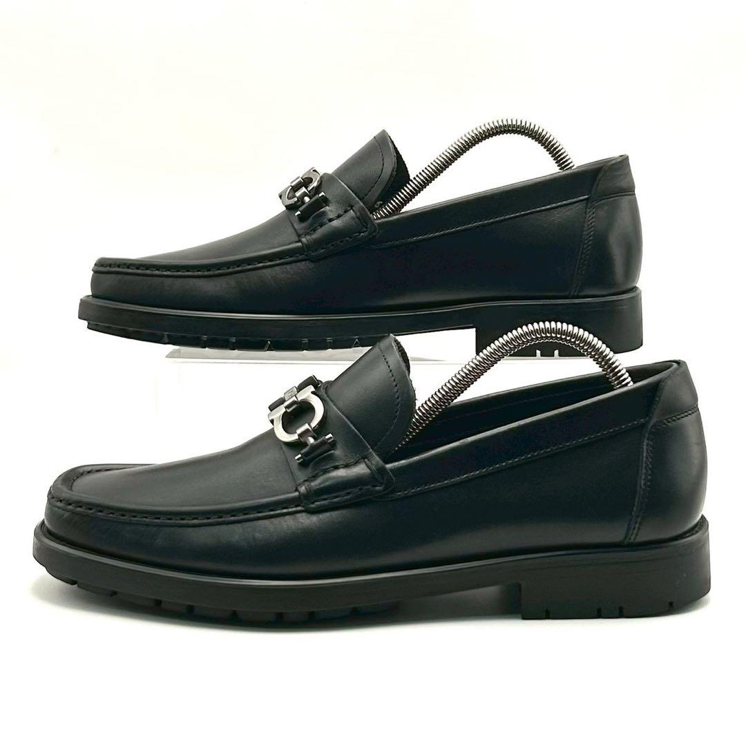 美品✨ フェラガモ 【24.5】 ビットローファー ガンチーニ ブラック 革靴