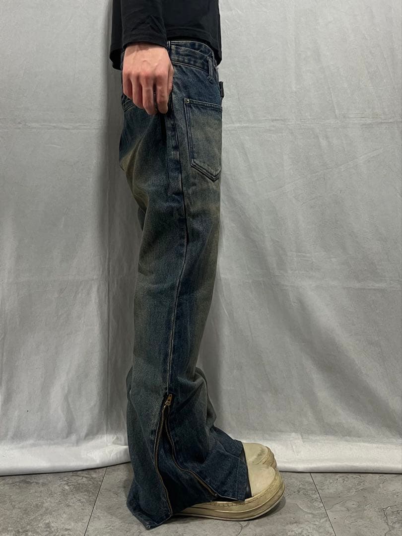 パンツ \"PPFM\" Double Waist Flared Denim