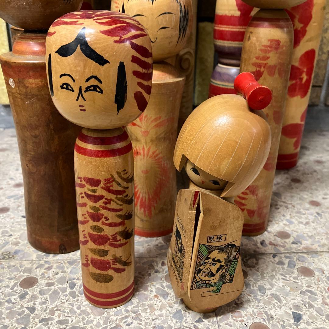 D-3 伝統こけし 11体 まとめ売り 作家銘あり 郷土玩具 民芸品 置物 鑑賞