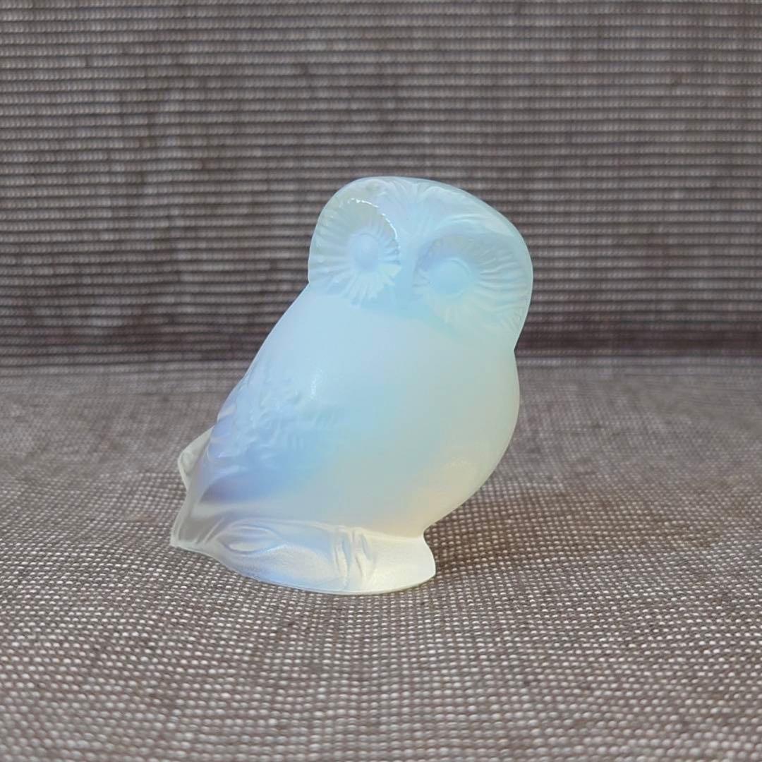 希少❗️ LALIQUE ラリック　フクロウ オパールセント フィギュリン