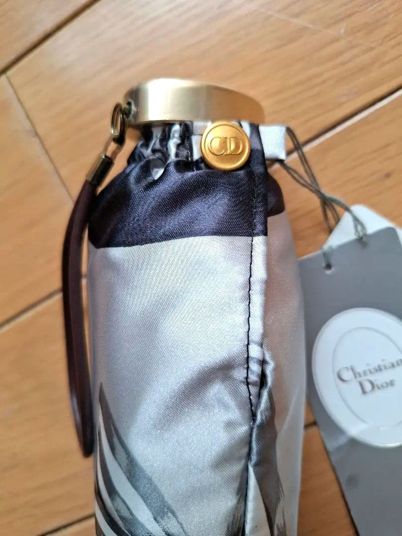 Christian Dior 折りたたみ傘 ストライプリボン新品未使用品
