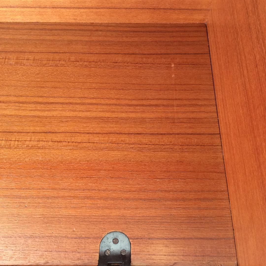 ライティングビューロー W90 マグネット式扉 引出し２ヵ所 ブラウン系