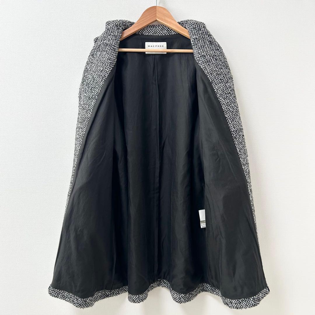 MACPHEE ブロークンツイード オーバーサイズドコート　34