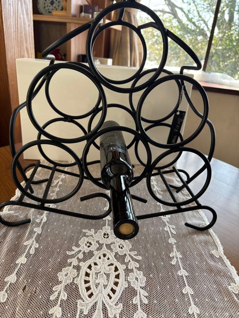 ブラックワインラック 最大6本収納