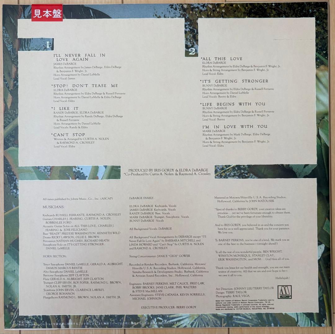 DEBARGE ALL THIS LOVE レコード　プロモ盤