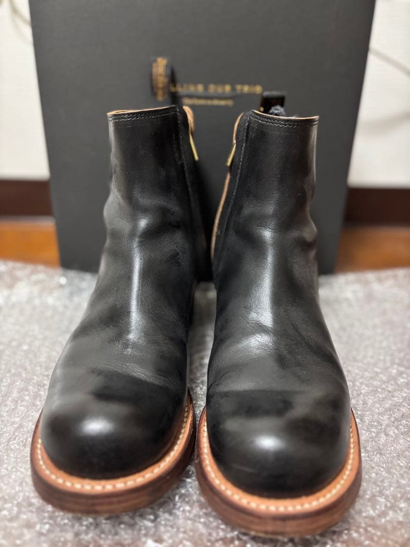 ROLLING DUB TRIO ブラックレザーブーツ