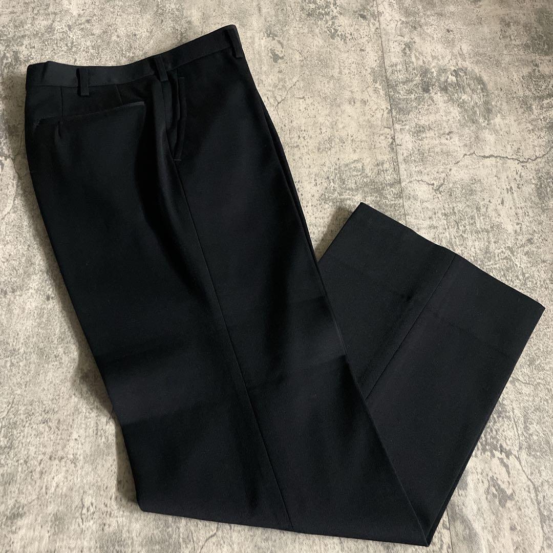 極美品 Apollo特注 極上ブラックウール ダブルスーツ 黒艶 セットアップ