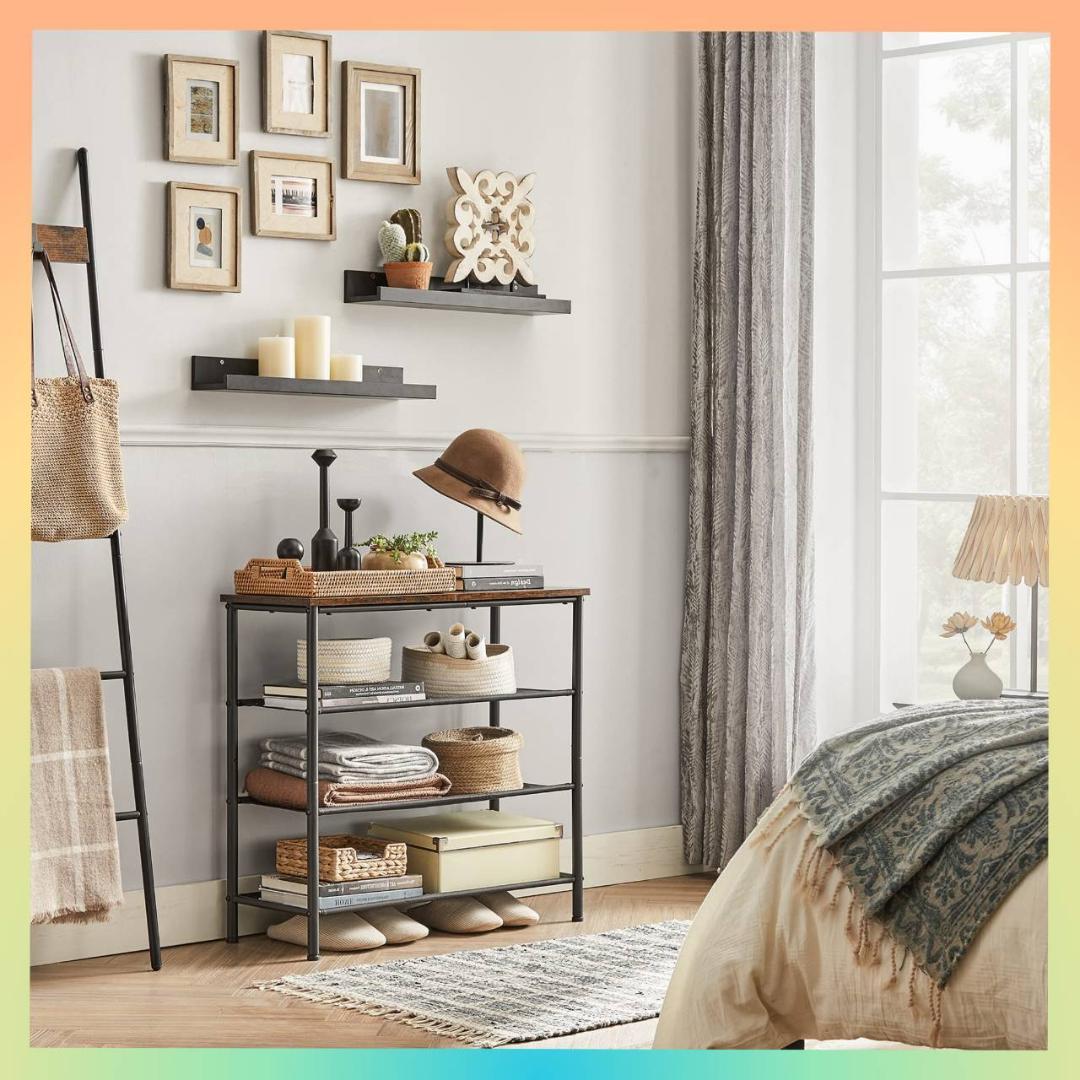 シューズラック シェルフ 省スペース スリム 収納 靴 下駄箱 靴箱