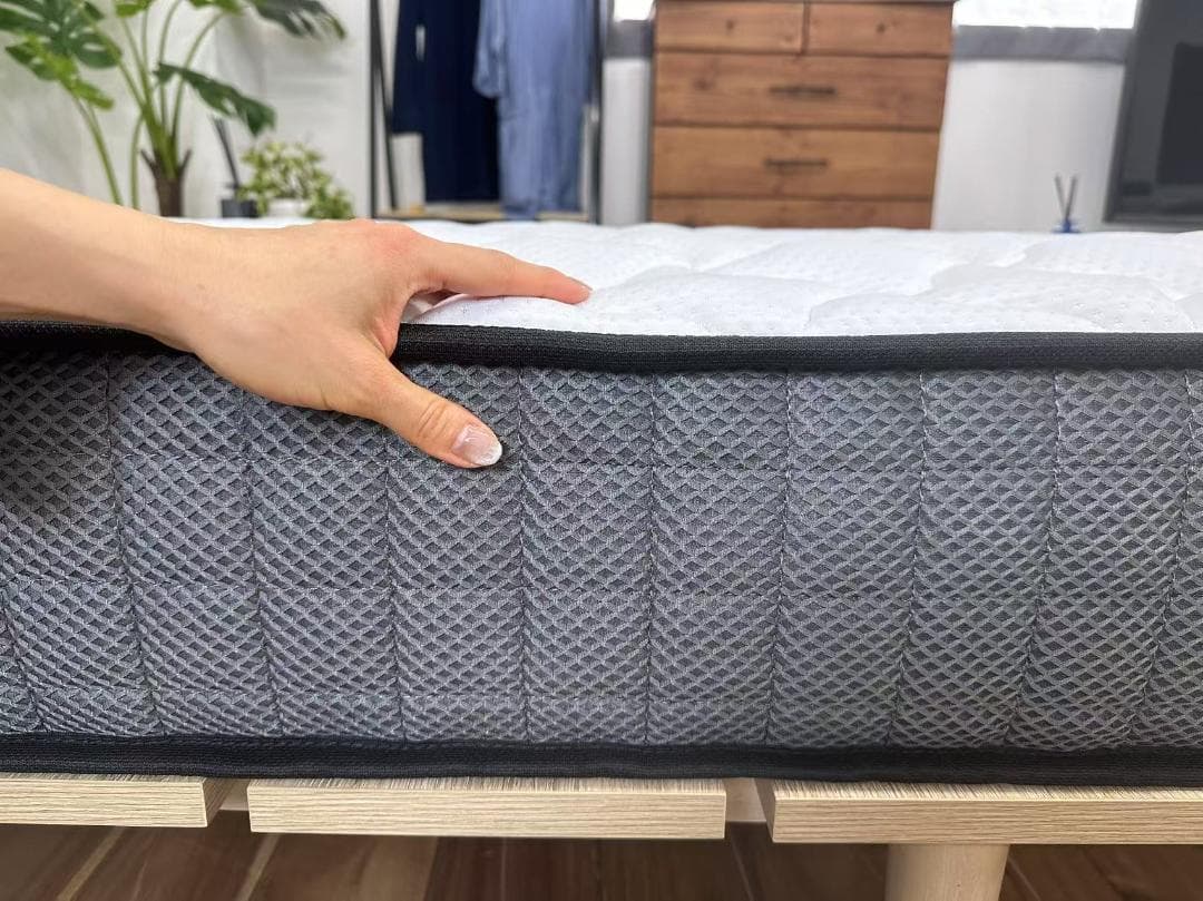 マットレス シングル ポケットコイル 厚み21cm 腰痛対策 抗菌生地 竹炭