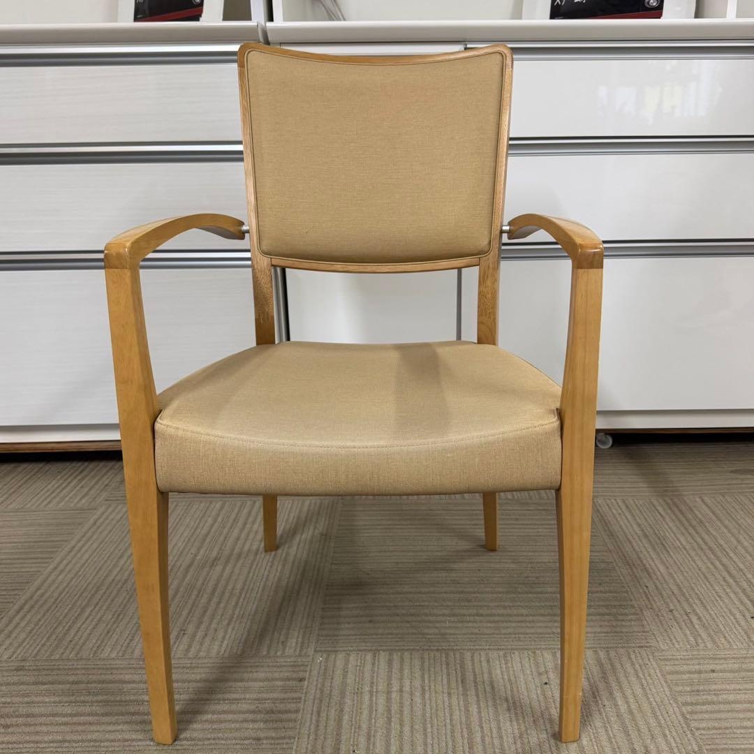 【超美品‼️】高級♪カリモク家具 ダイニングチェア アームチェア コントラクト布製