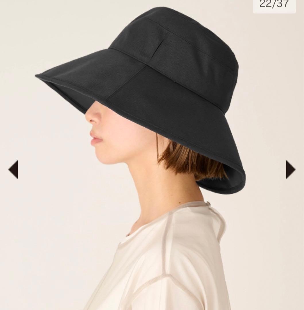 サンバリア100 ナチュラルハット　ブラック　Mサイズ