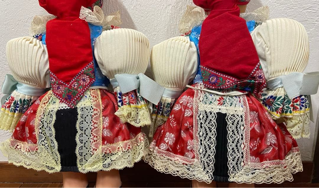 チェコ人形　ハンドメイド　民族衣装　2体　アンティーク　レトロ　スロヴァキア