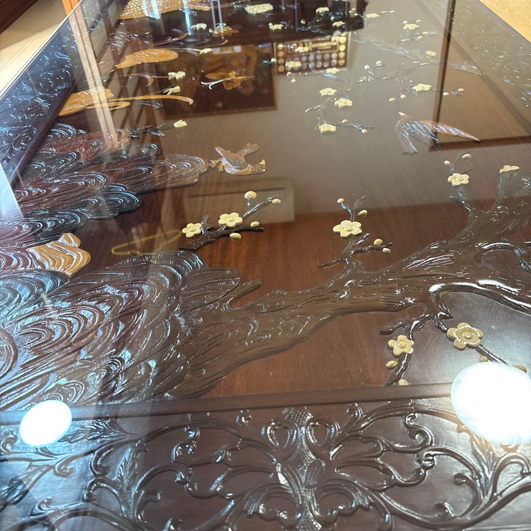 更にお値下げ‼️中澤唐木 好斎之作 座卓 ローテーブル ガラス天板付き