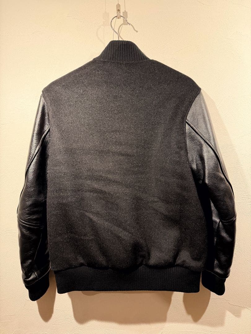 【美品】SHIPS スタジャン 袖牛レザー M シップス　スタジアムジャンパー