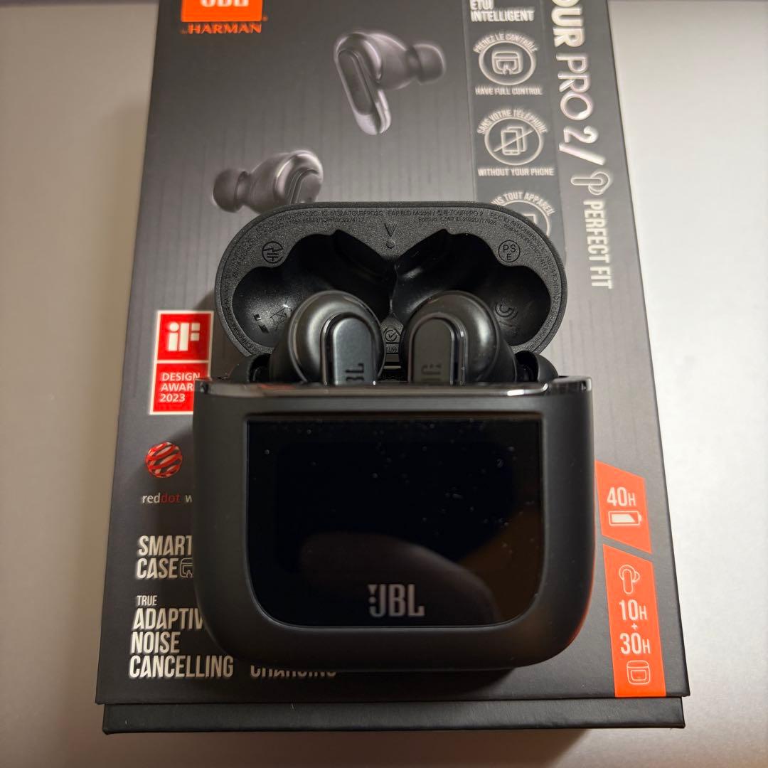 JBL TOUR PRO 2 ワイヤレスイヤホン ブラック 美品 付属品あり