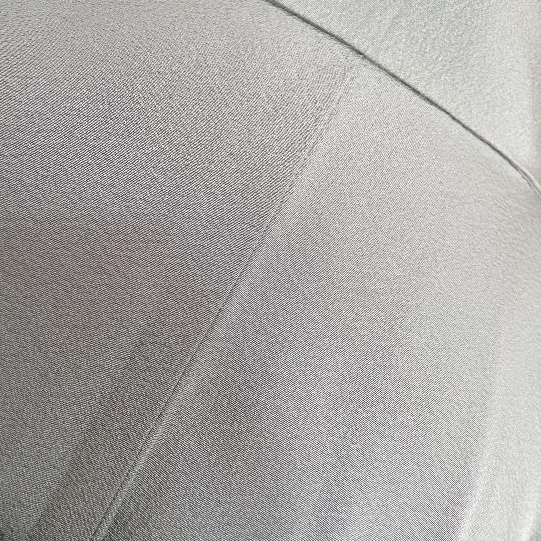 色無地　フルセット　青系　くすみブルー　縮緬　シンプル　礼装　カジュアル　H2