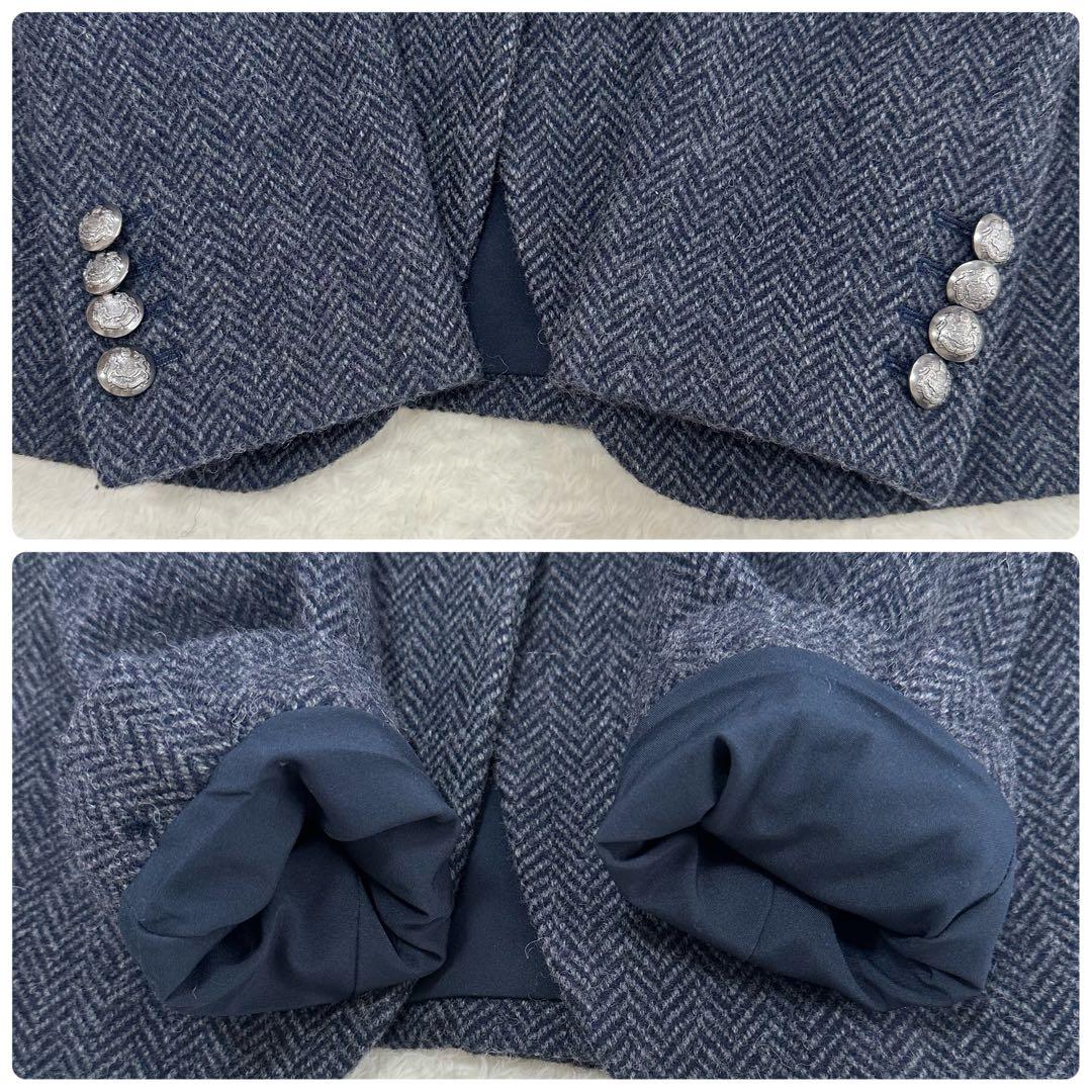 美品✨ローレンラルフローレン　テーラードジャケット　ヘリンボーン　銀ボタン　2