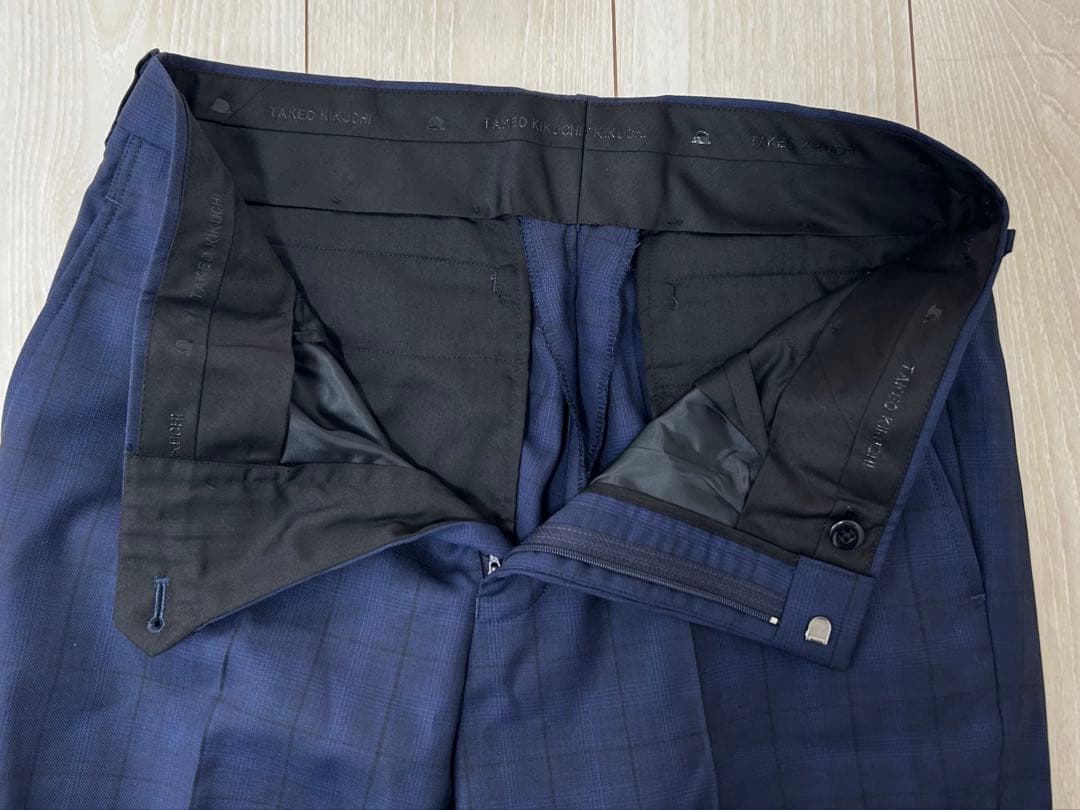 【ジャケットのみ新品】タケオキクチ　ビジネススーツ L セットアップ　ストライプ