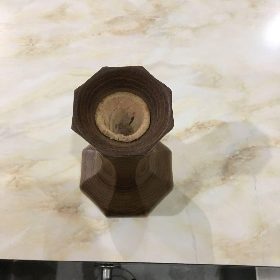 木彫りアンティーク　花瓶　(木製) レトロ