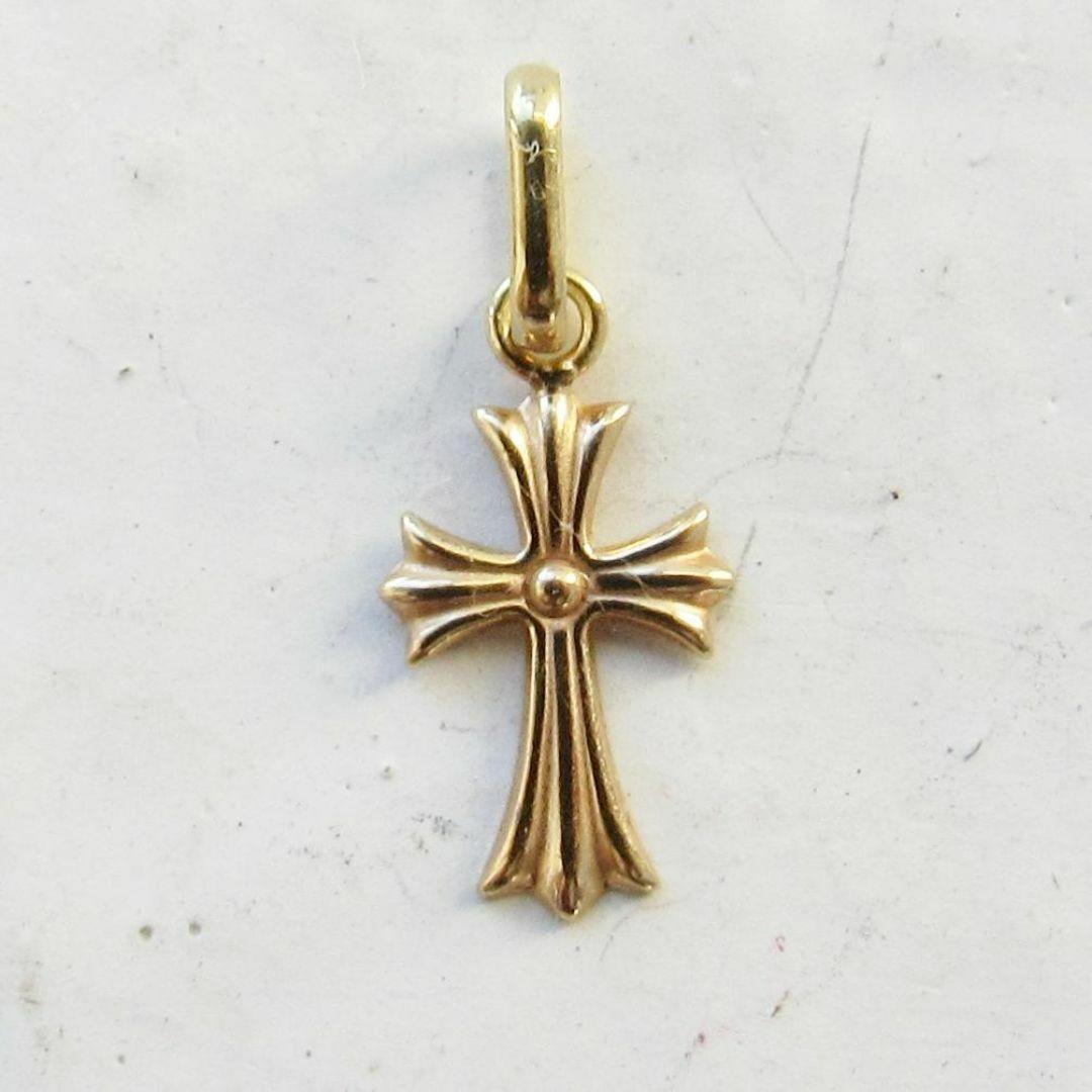 K18 クロス 18K ネックレス トップ 刻印 18金 18KYG