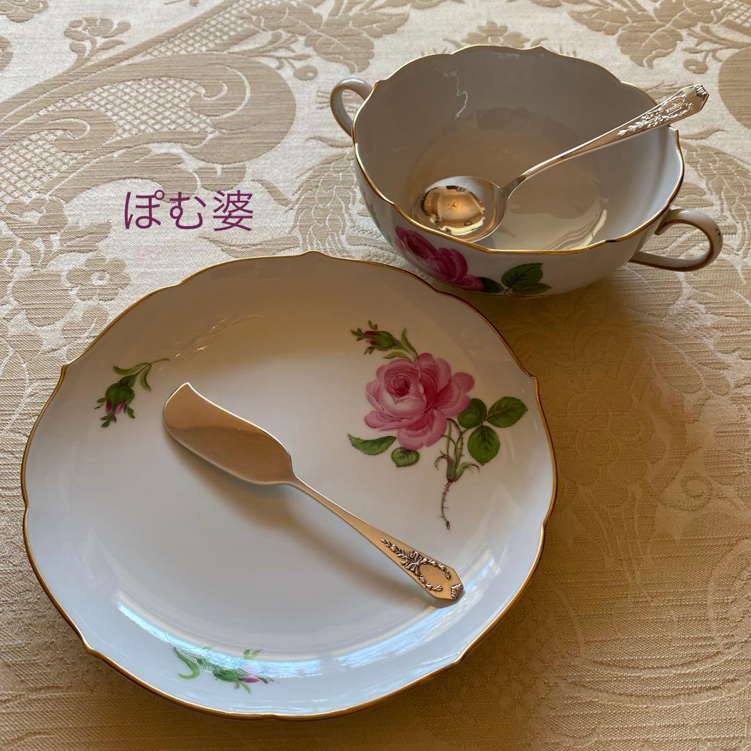 【Whiting／マダムジュメル】純銀 バターナイフ３本＋ブイヨンスプーン１本