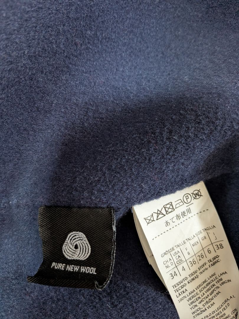 【高級】WEEKEND　MaxMara　フーディーハーフコート　ネイビー　М