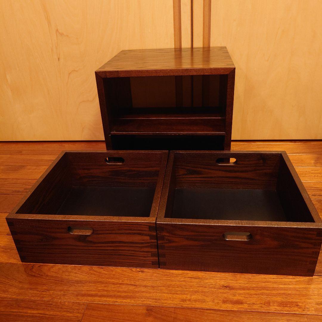 最終価格【黒色漆塗】KOBAKO②たなKOBAKO×１個+KOBOX(M)×２個