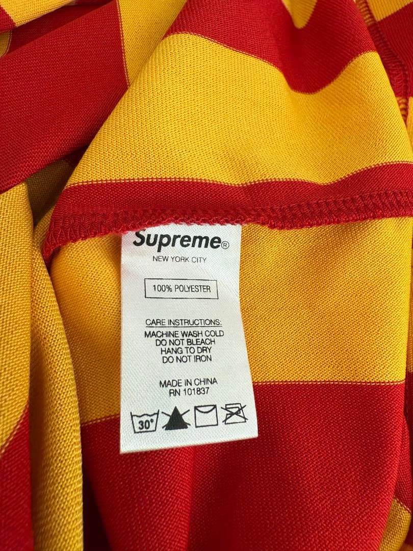 Supreme playboyゲームシャツ ストライプ ポロシャツ Ｌ　オレンジ