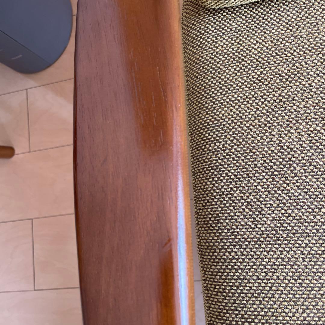 カリモク60 フレームチェア　3シーター　マスタードイエロー