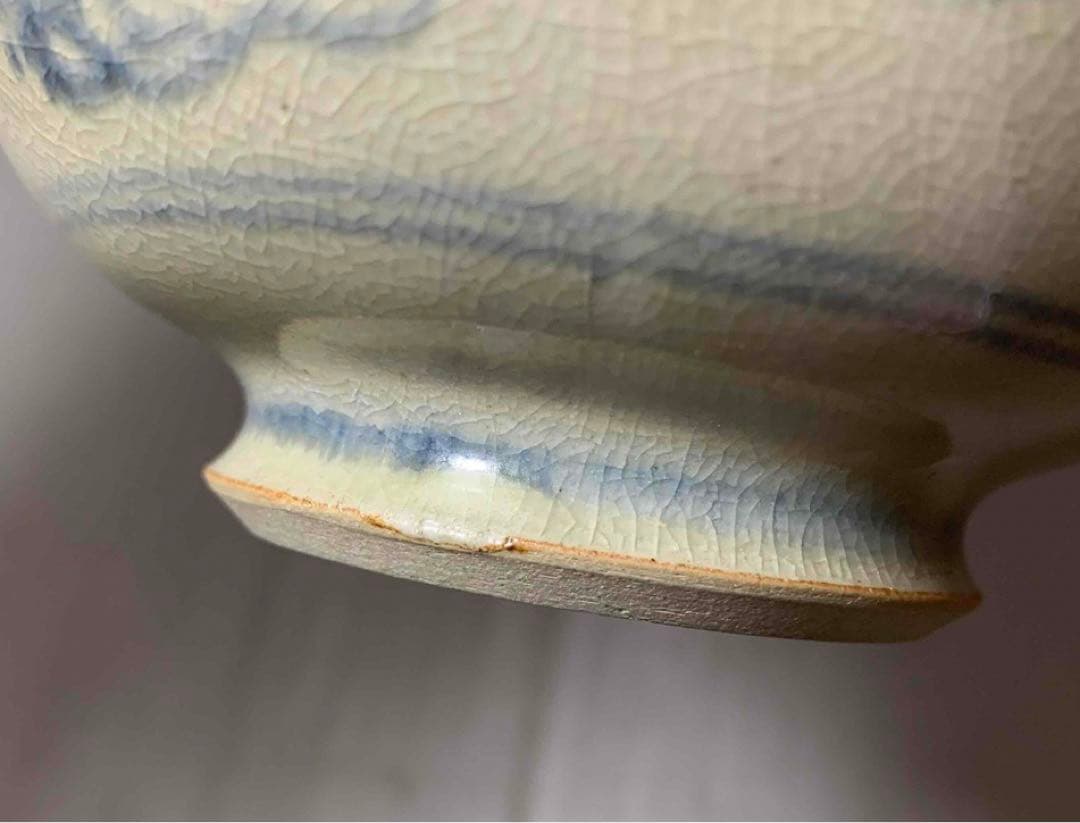 茶道具　膳所焼　雲鶴画　安南写茶碗　即中斎　陽炎園