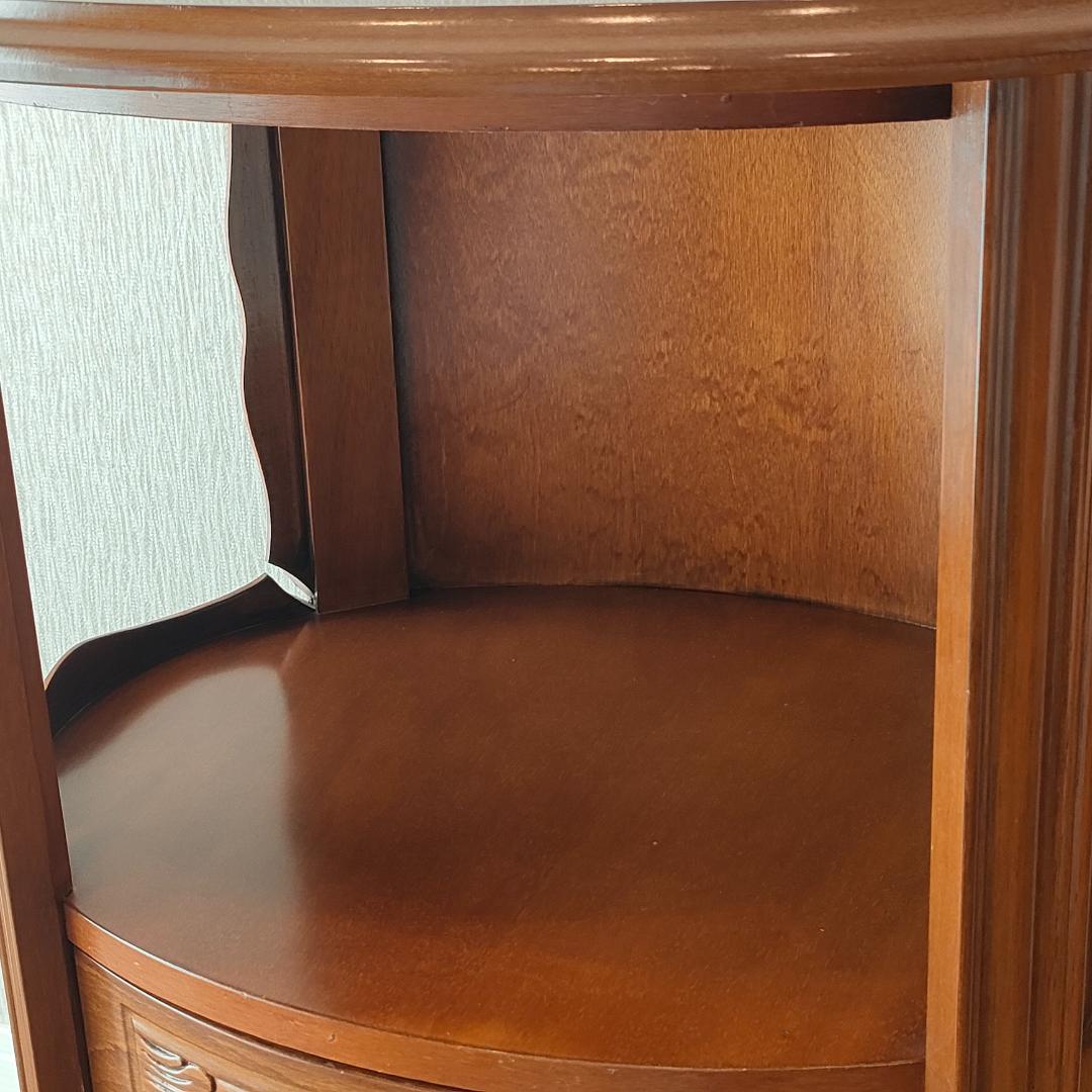 アンティーク　ラウンドキャビネット　猫脚　サイドテーブル