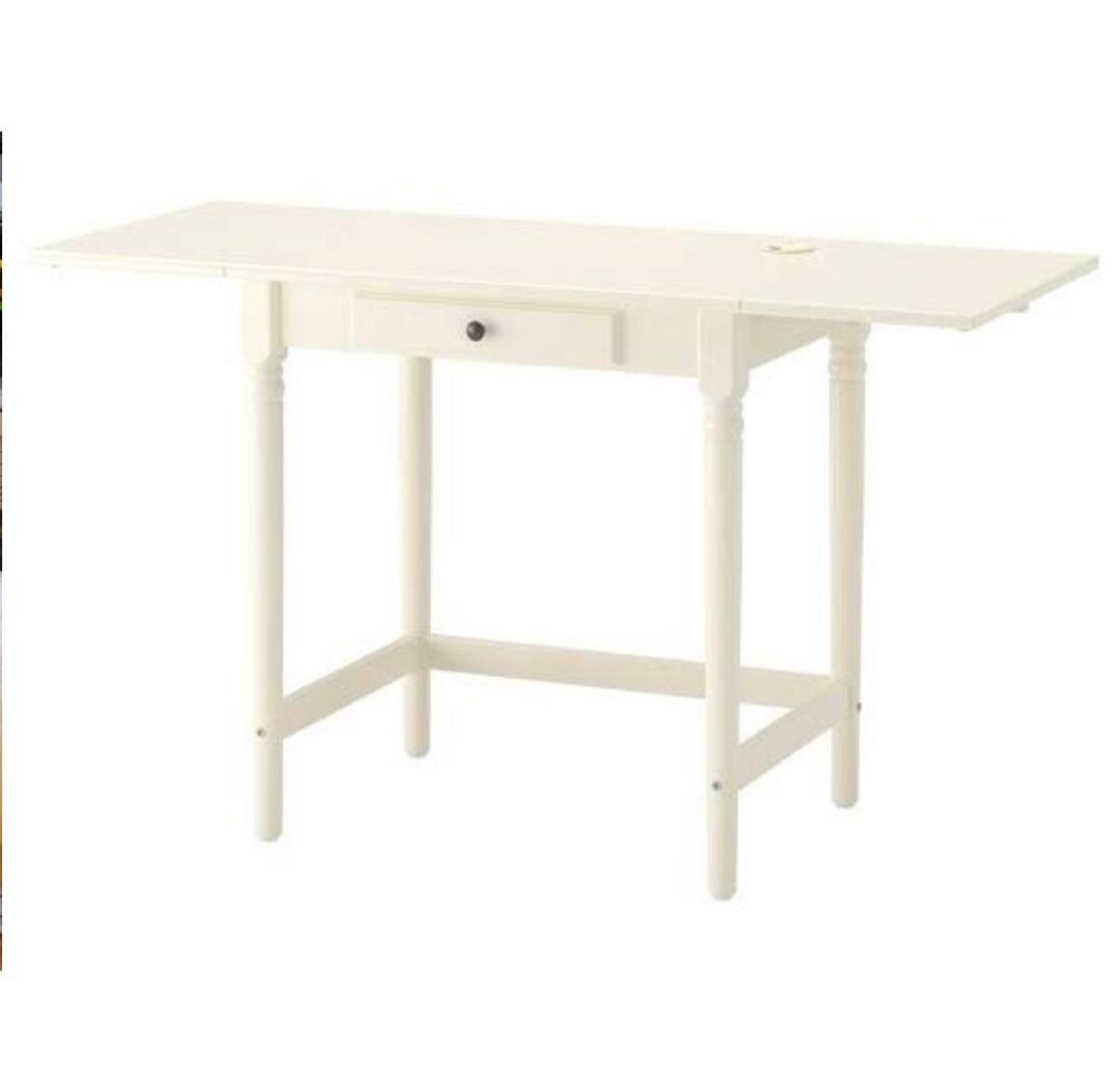 【すまいる】IKEA INGATORP インガートルプ　伸長式テーブル