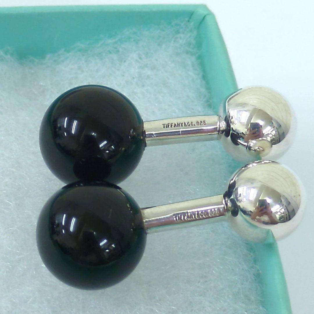 Tiffany ティファニー SV925 オニキス カフス ヴィンテージ