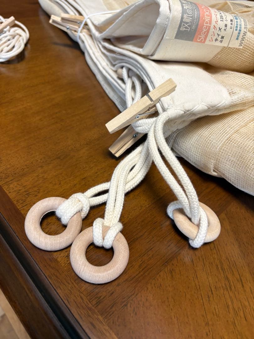 ルカ様用 ヘンプ　麻　からみ織り　蚊帳　ベッド用蚊帳　フレーム無し　菊屋