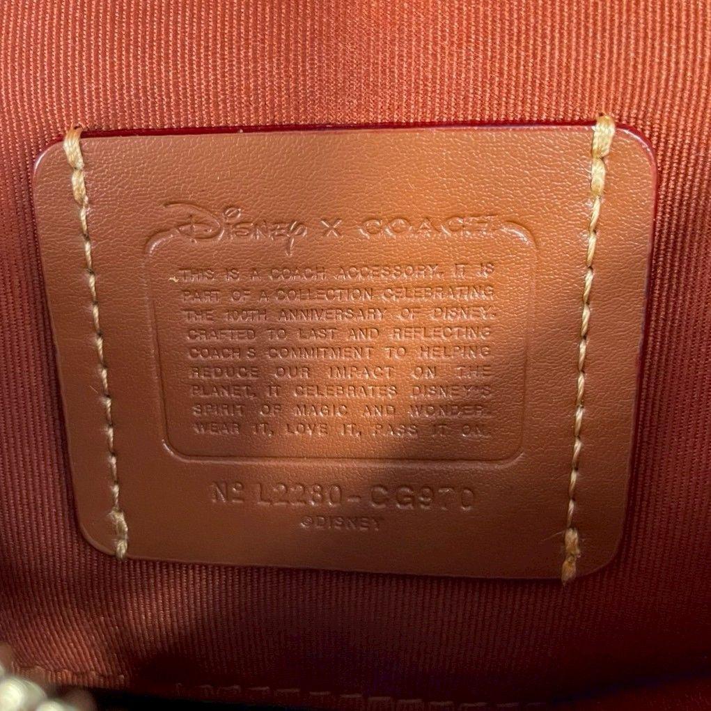 限定 極美品 COACH ×Disney チャーター ベルトバッグ レザー 茶